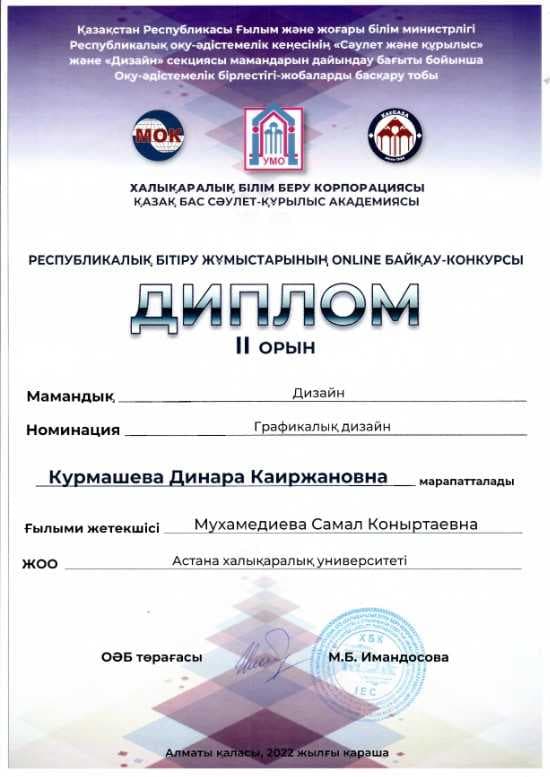 Поздравляем призеров Республиканского on-line смотра-конкурса дипломных проектов выпускников 2022 года по специальности «Дизайн». — 1